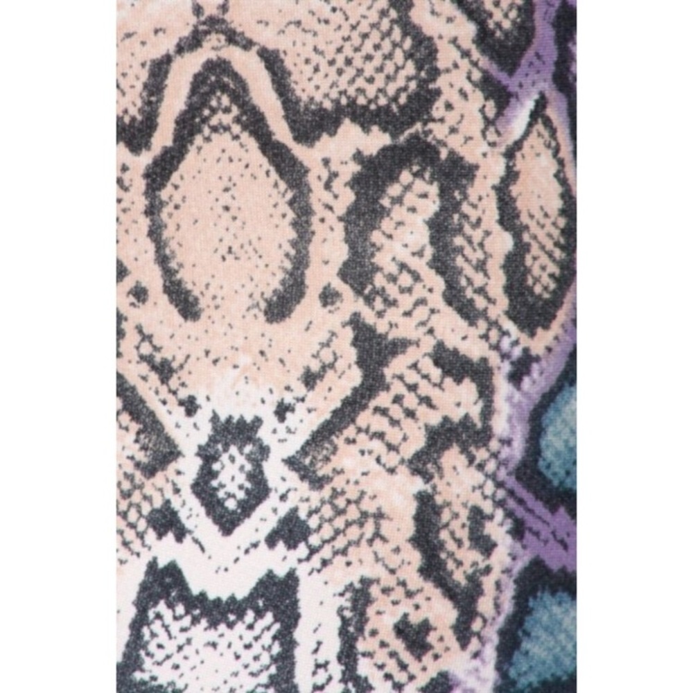Snakeskin Print Copra Mid Rise Leggings - Picture 4 of 4